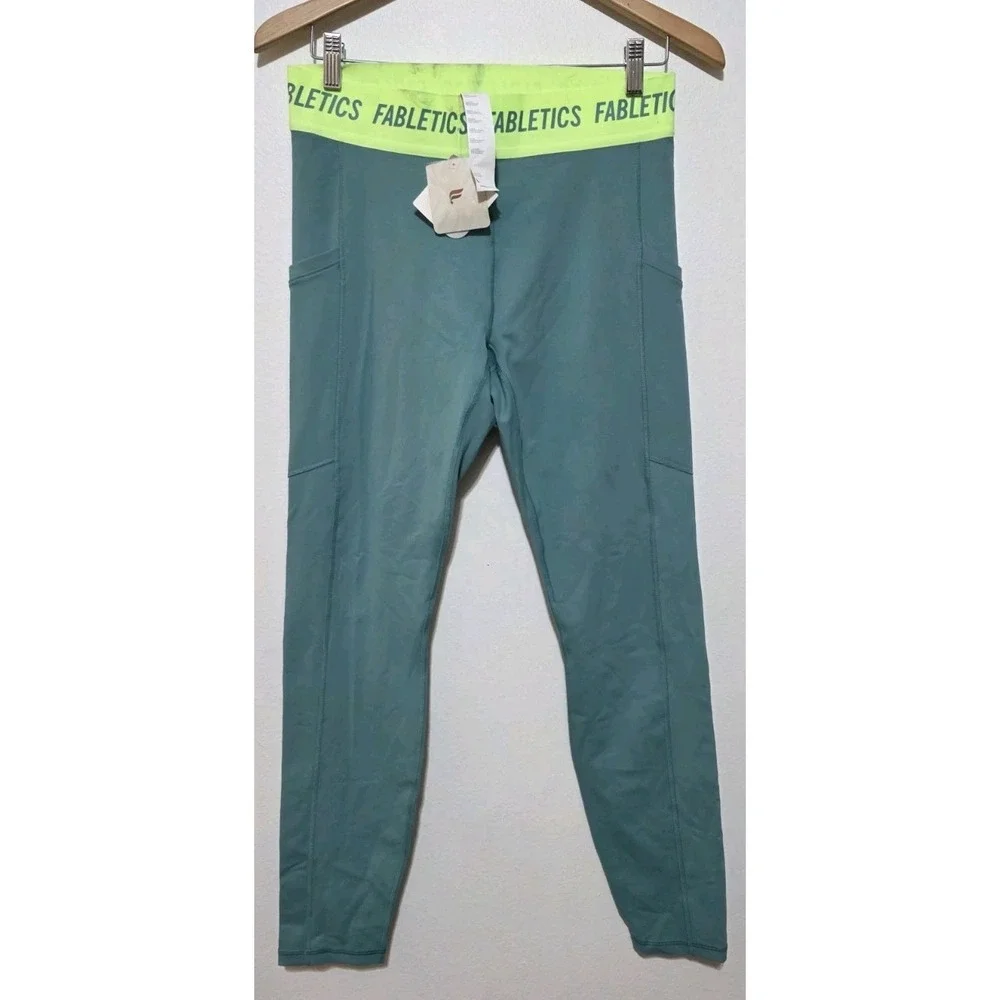 NWT‎ Fabletics Oasis High Rise Ribbed Legging On The Go Fusion Active 3pc Sz L - Picture 3 of 15